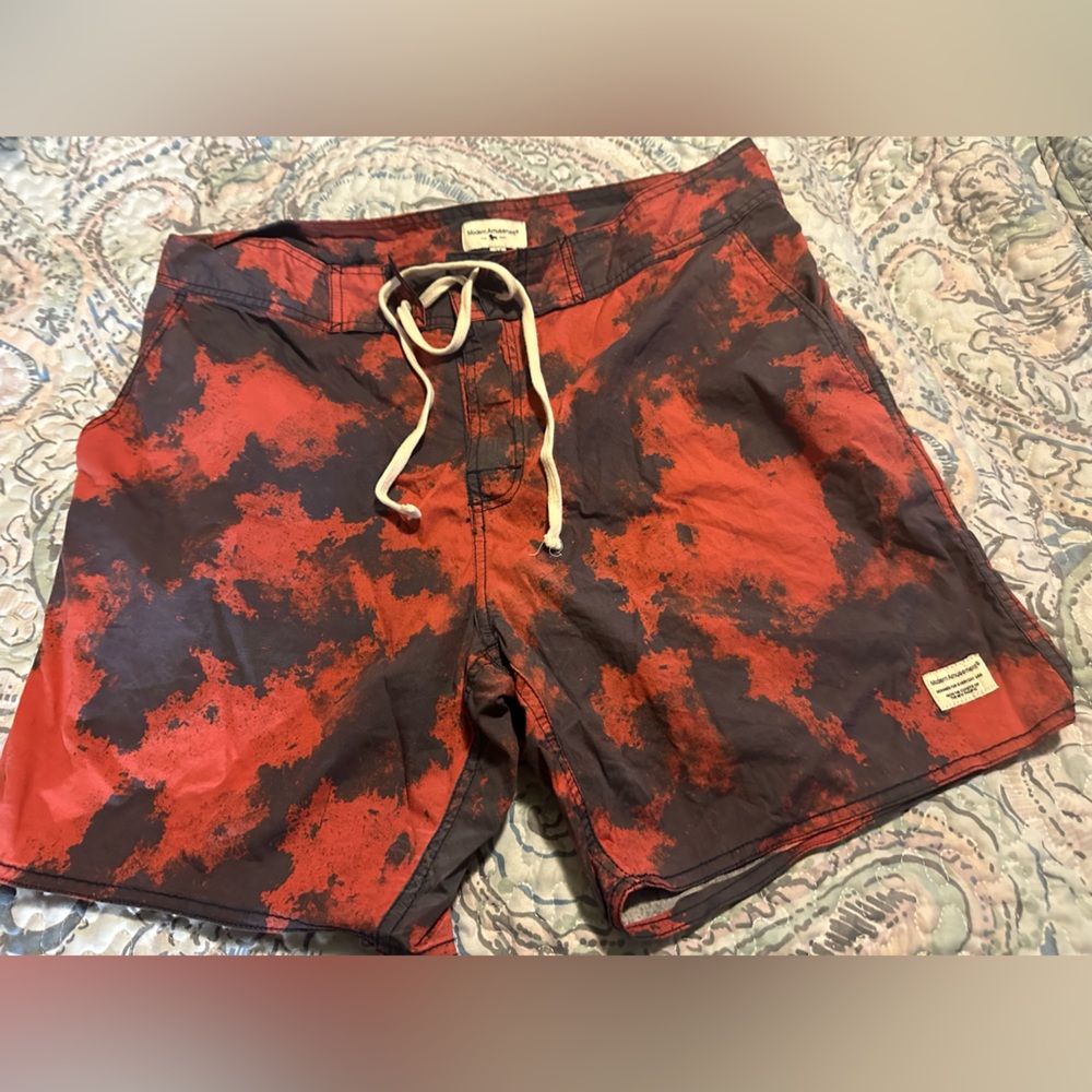 Modern Amusement Red and Black Board Shorts